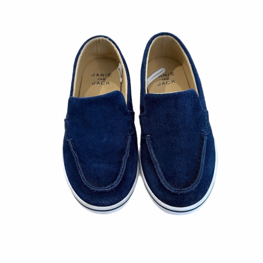 Janie and Jack Slip On Navy Suede Sneakers - Size 10